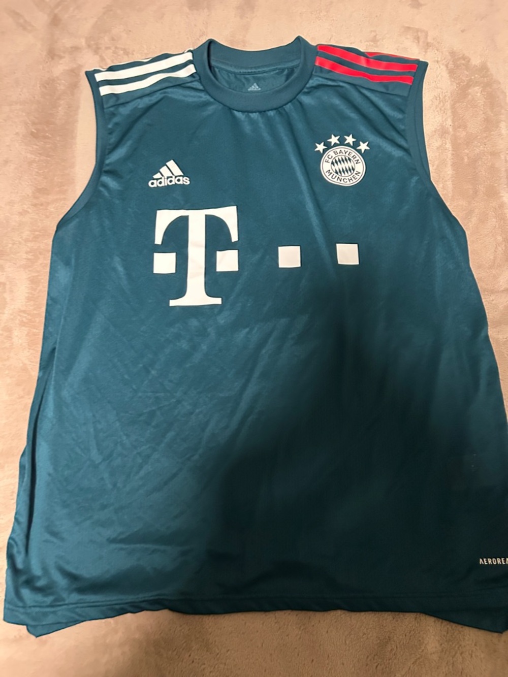 Adidas FC Bayern München Original Sleeveless Training Vest Teal XL 21/22